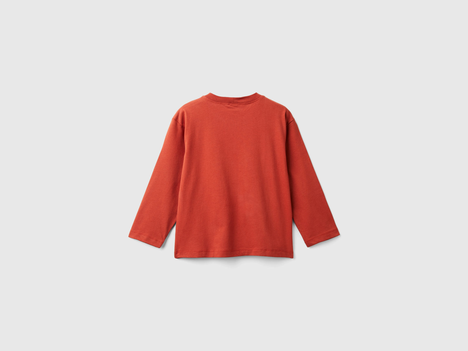 T-shirt with print in warm organic cotton da bimbo rosso 2 | Benetton Outlet