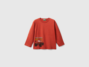 T-shirt with print in warm organic cotton