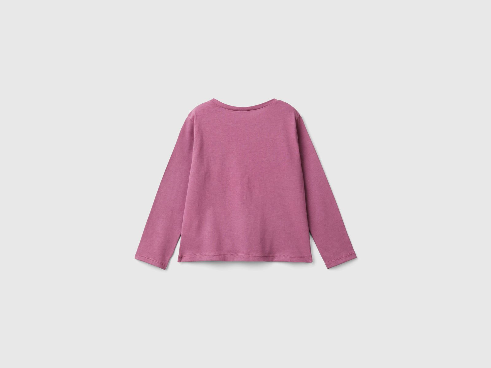Maglietta con stampa e applicazione tulle da bimba malva scuro 2 | Benetton Outlet