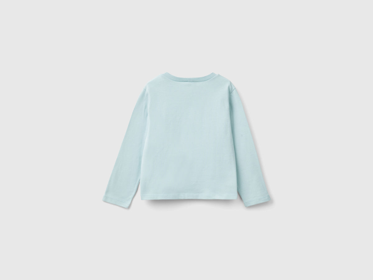 T-shirt con stampa glitter