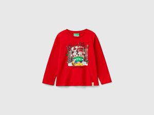Maglietta natalizia Minnie e Topolino