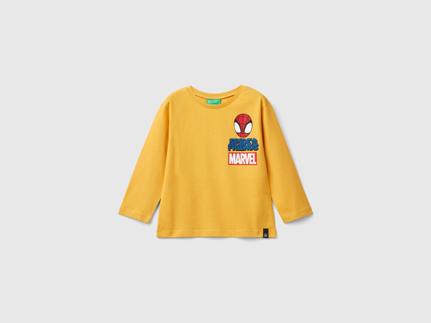 T-shirt giallo ocra ©Marvel Spiderman da bimbo senape | Benetton Outlet