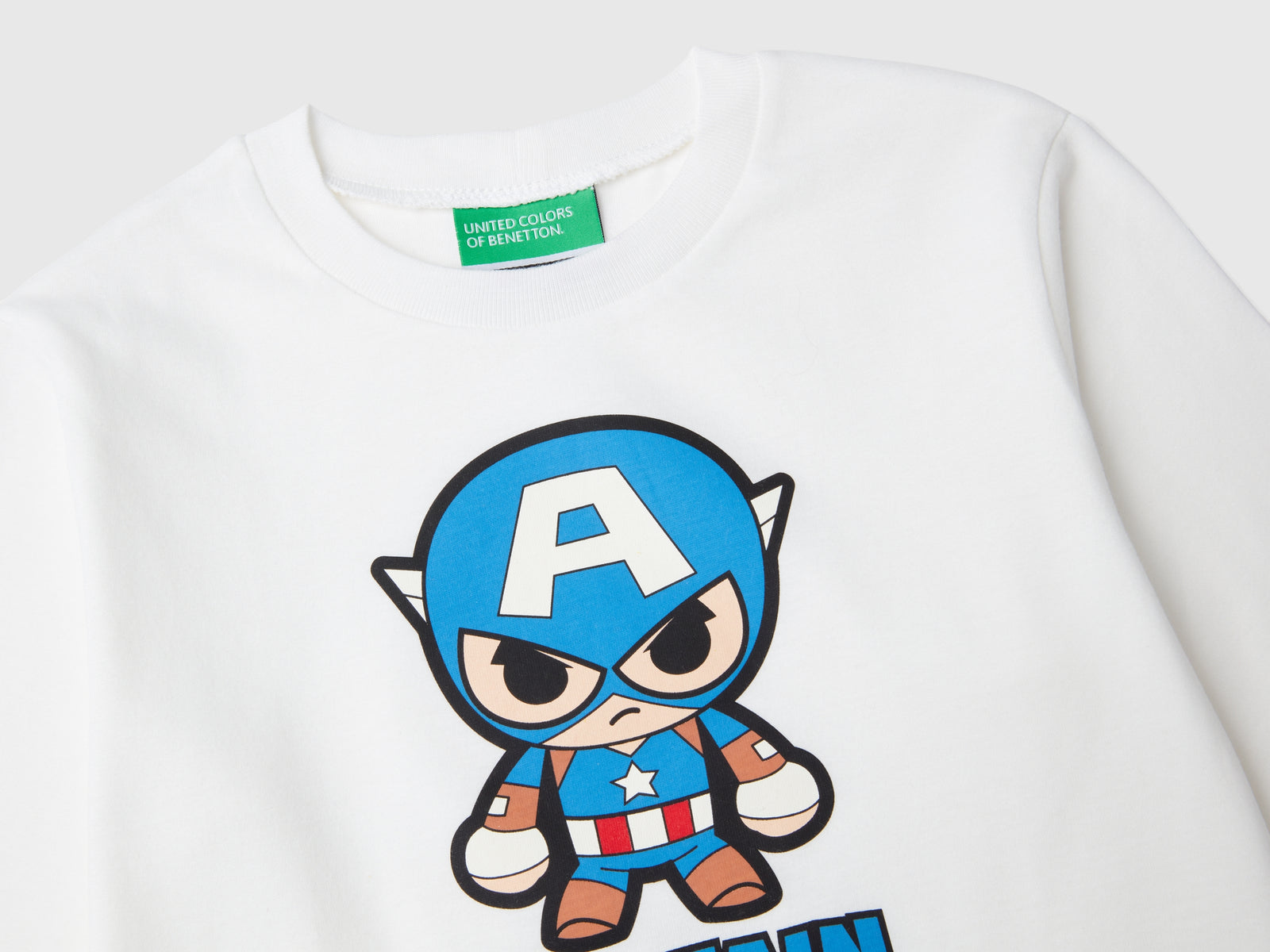 T-shirt ©Marvel Capitan America da bimbo bianco 3 | Benetton Outlet