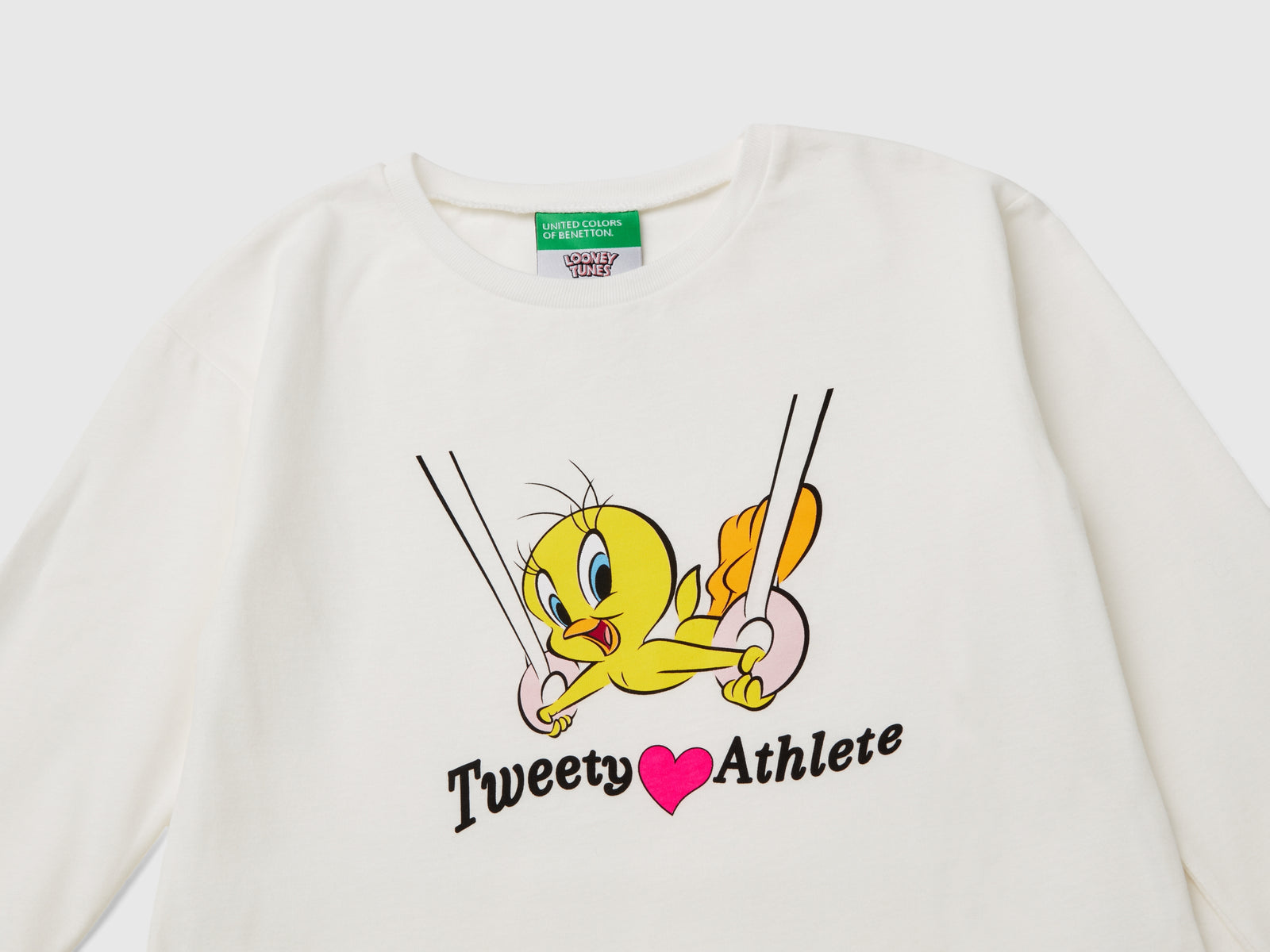 T-shirt ©Looney Tunes in caldo cotone bio da bimba bianco panna 3 | Benetton Outlet