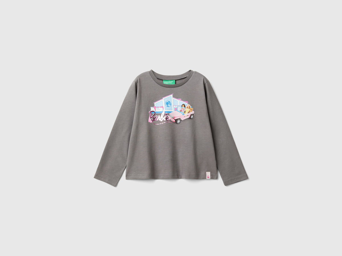 T-shirt con stampa laminata Barbie