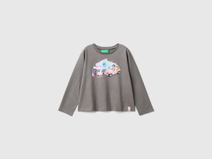 T-shirt con stampa laminata Barbie