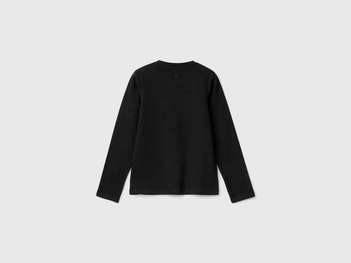 T-shirt con paillettes in cotone bio