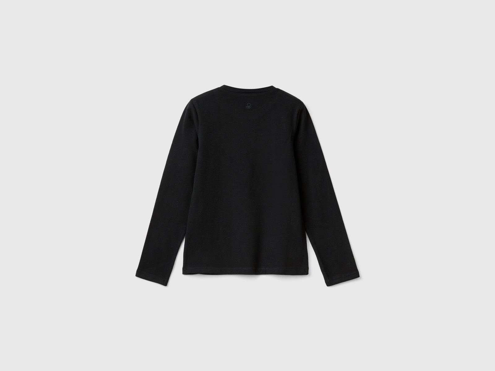 T-shirt con paillettes in cotone bio da bambina nero 2 | Benetton Outlet