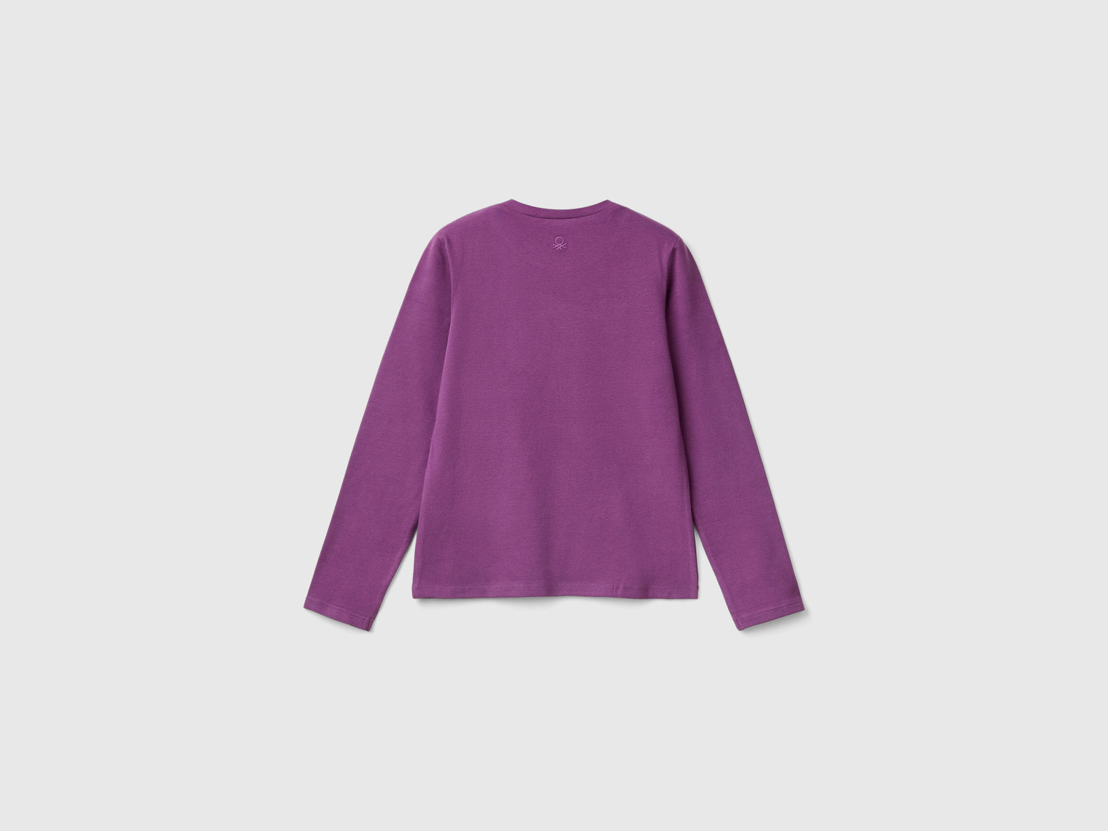 T-shirt con paillettes in cotone bio da bambina malva 2 | Benetton Outlet