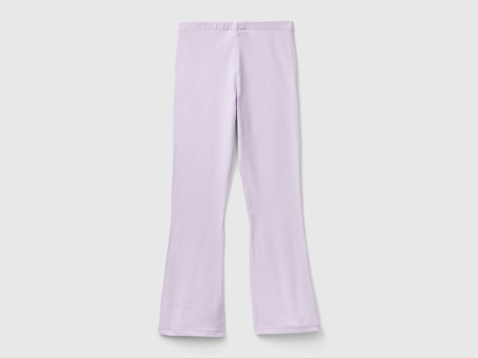 Leggings a zampa in cotone stretch da bambina lilla 2 | Benetton Outlet