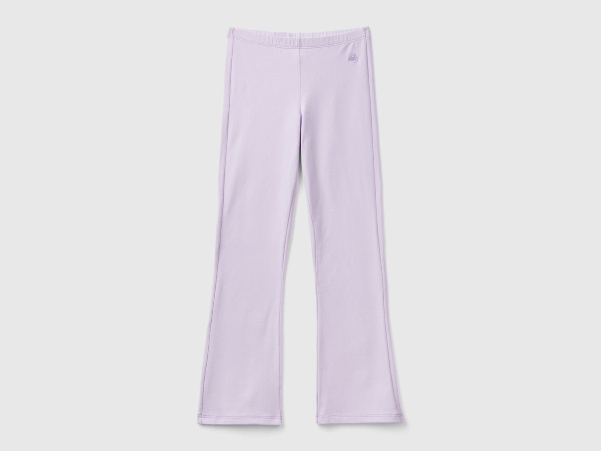 Leggings a zampa in cotone stretch