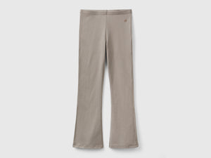 Leggings a zampa in cotone stretch
