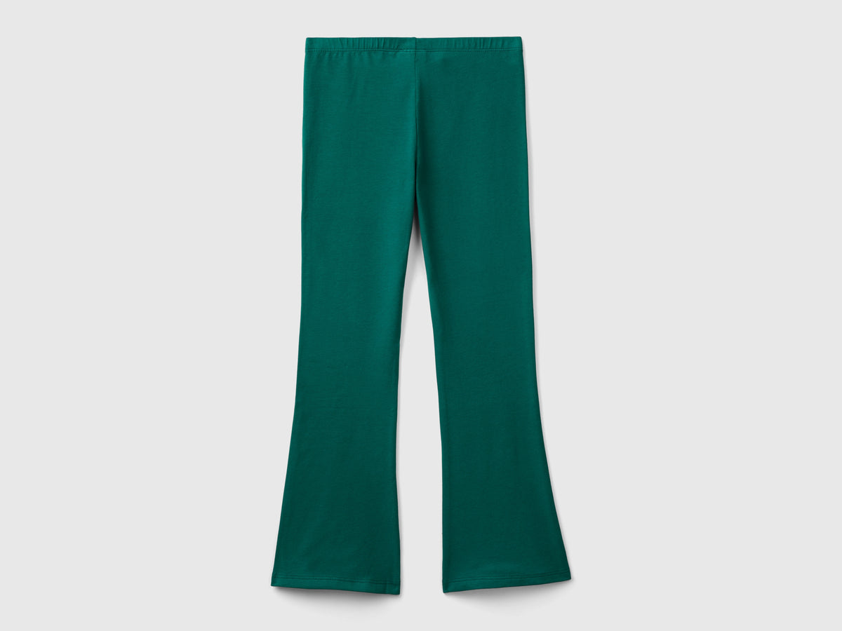 Leggings a zampa in cotone stretch