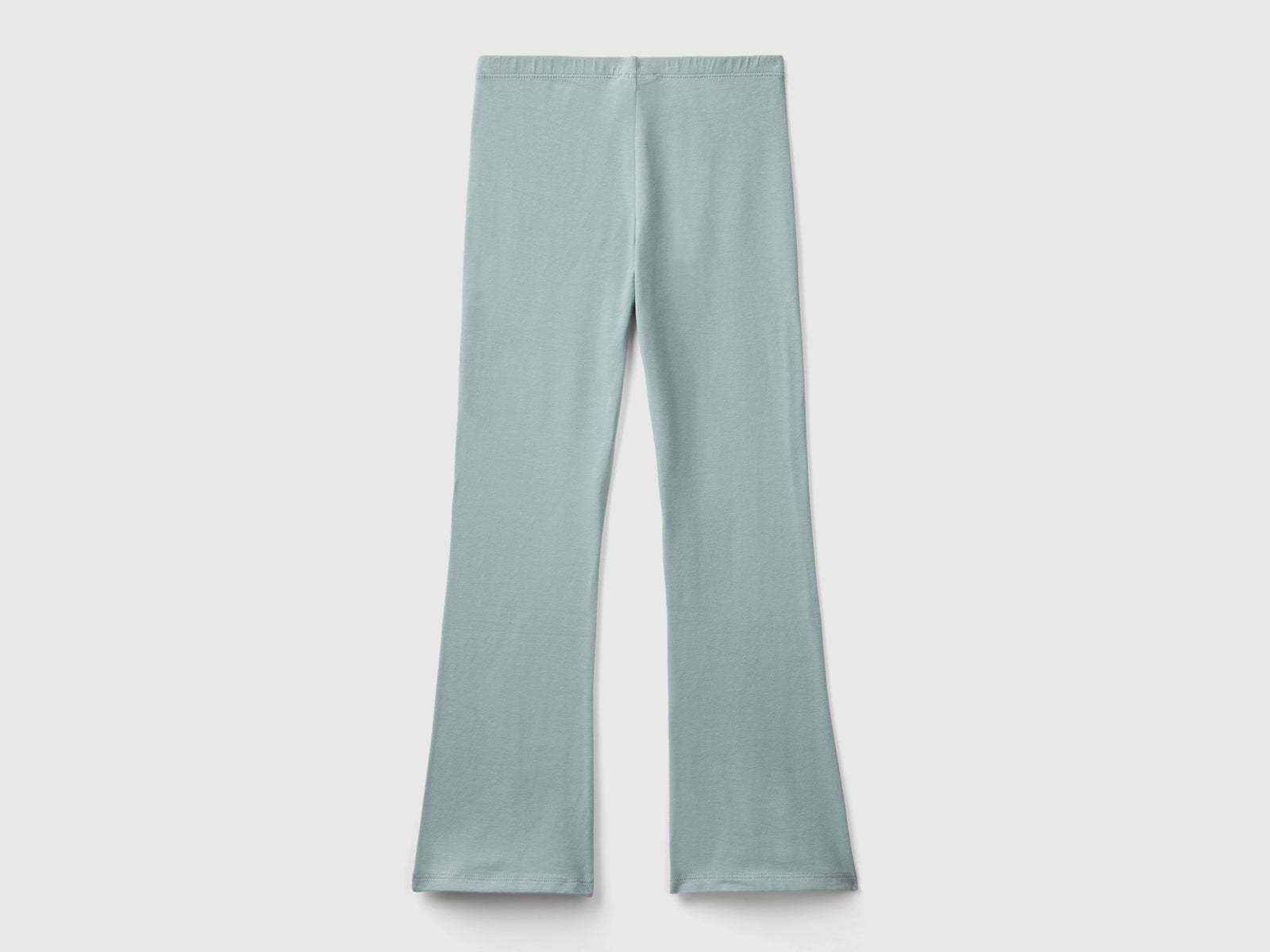 Leggings a zampa in cotone stretch da bambina grigio perla 2 | Benetton Outlet