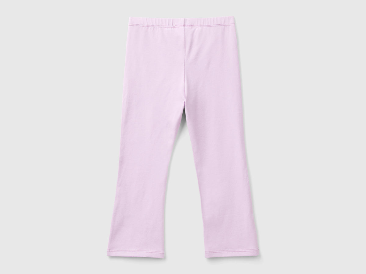 Stretch Cotton Flared Leggings