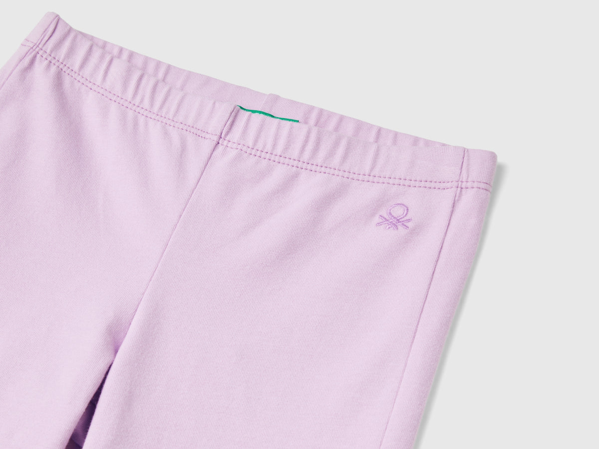 Stretch Cotton Flared Leggings