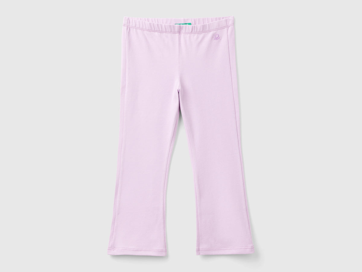 Stretch Cotton Flared Leggings