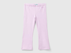 Stretch Cotton Flared Leggings