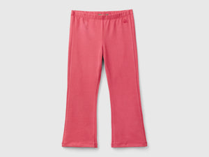 Leggings acampanados de algodón elástico