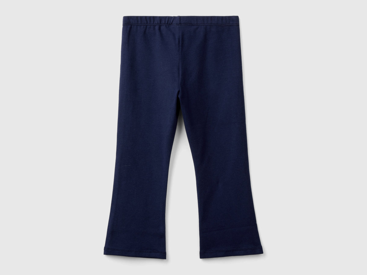 Stretch Cotton Flared Leggings