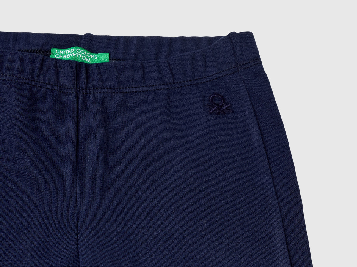 Stretch Cotton Flared Leggings