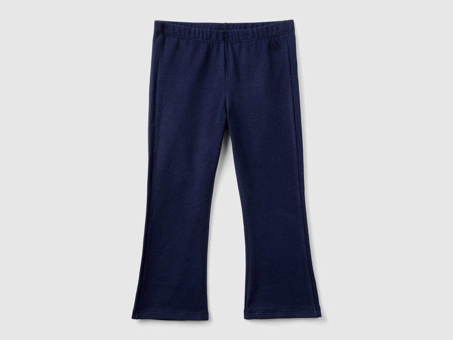 Leggings acampanados de algodón elástico da bimba blu scuro | Benetton Outlet