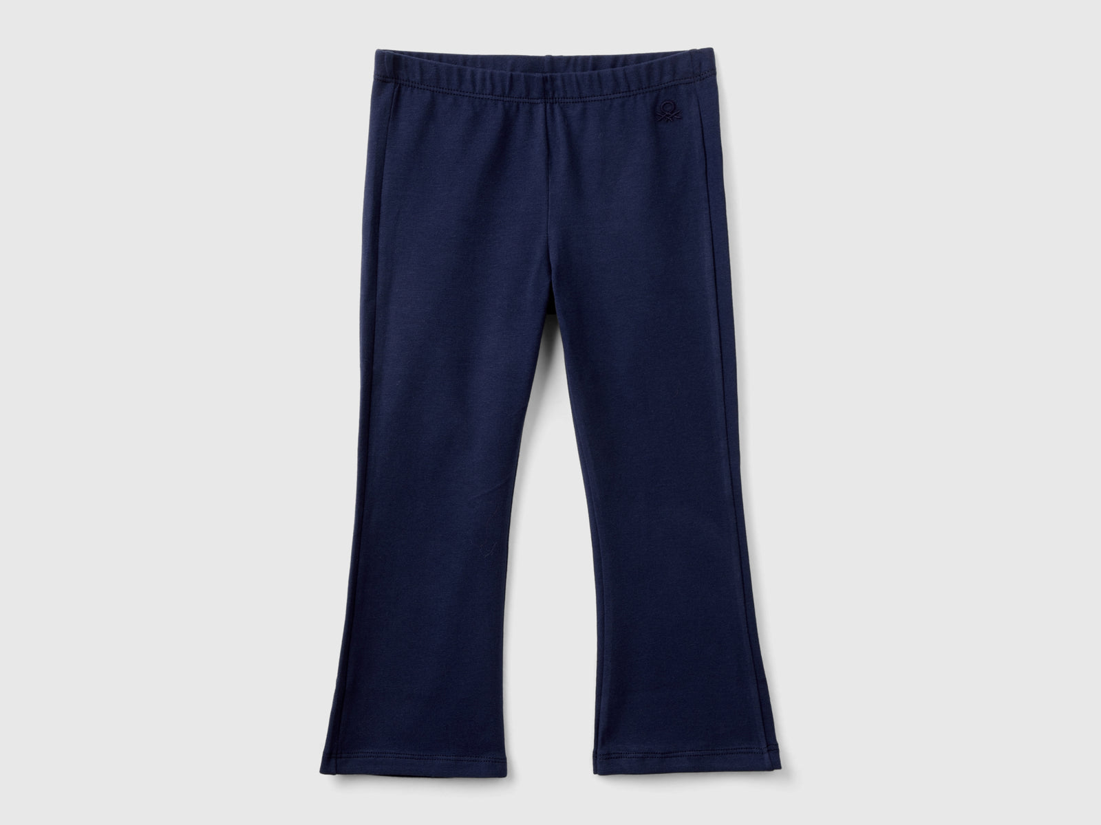Stretch Cotton Flared Leggings da bimba blu scuro | Benetton Outlet
