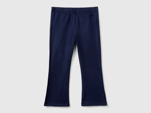 Stretch Cotton Flared Leggings