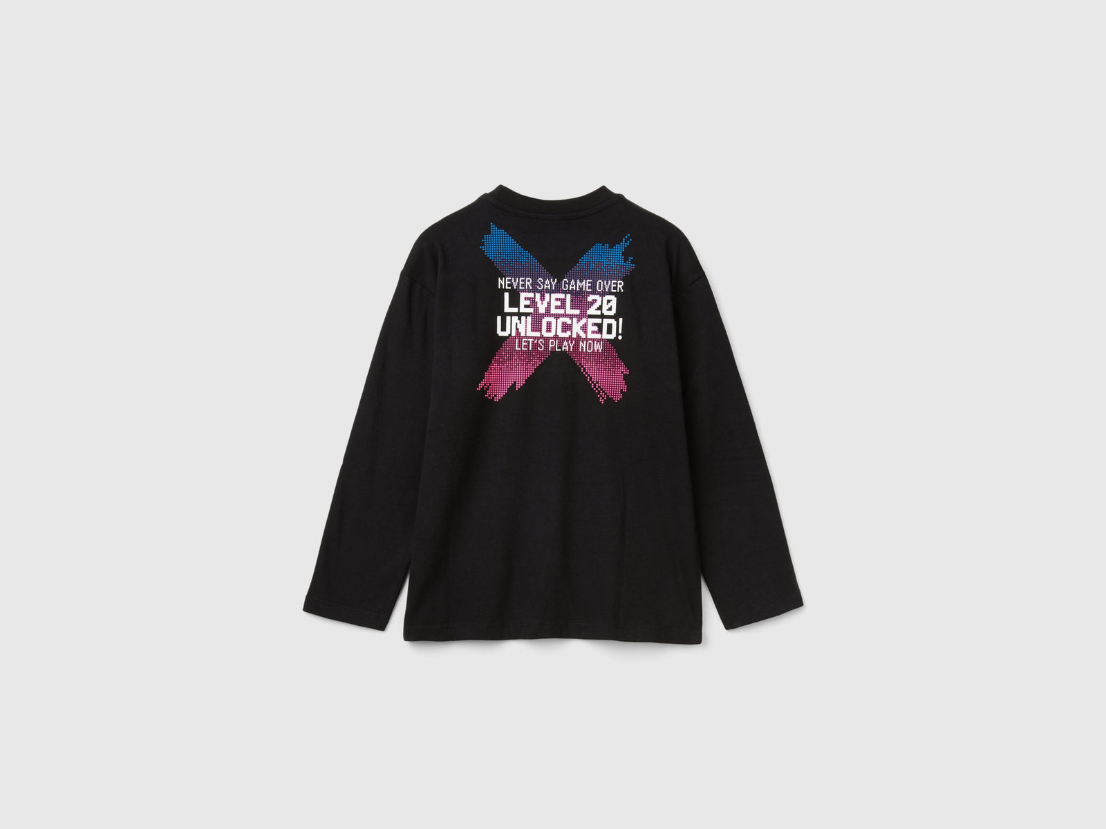Camiseta de gamer de algodón orgánico da bambino nero 2 | Benetton Outlet