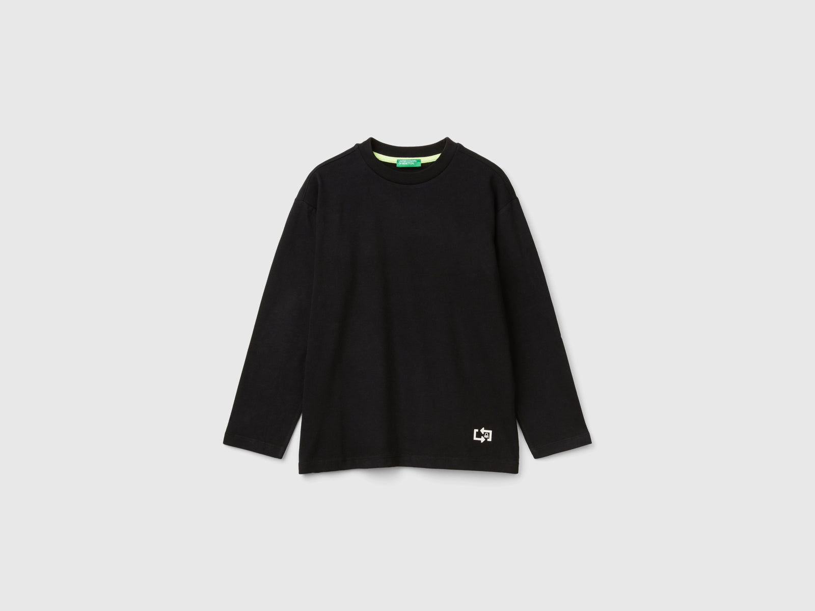 Camiseta de gamer de algodón orgánico da bambino nero | Benetton Outlet