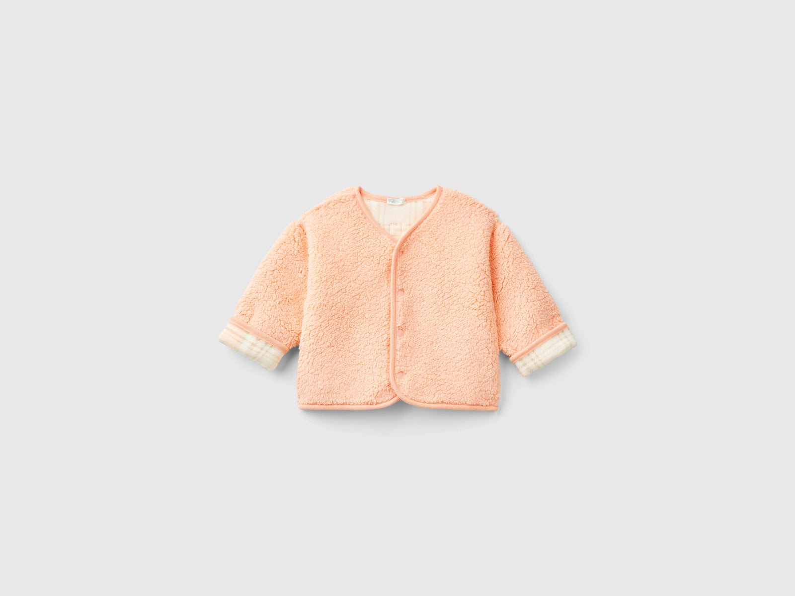 Reversible jacket da neonato pesca | Benetton Outlet