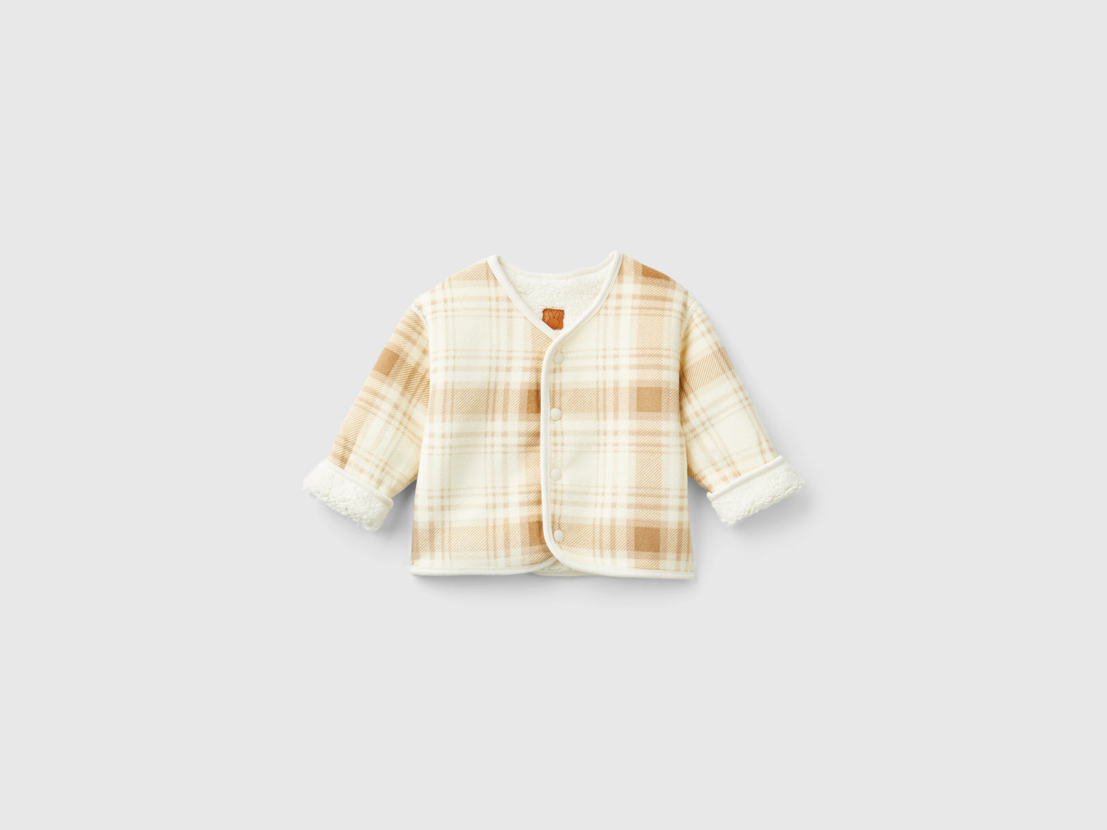 Reversible jacket da neonato bianco panna 3 | Benetton Outlet