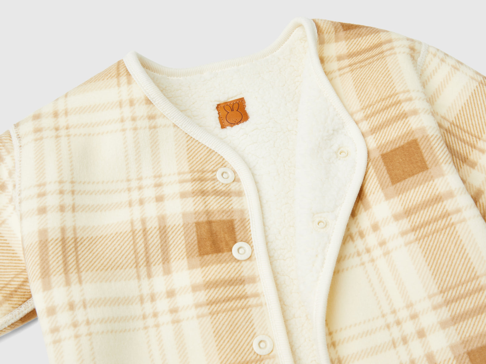 Reversible jacket da neonato bianco panna 4 | Benetton Outlet