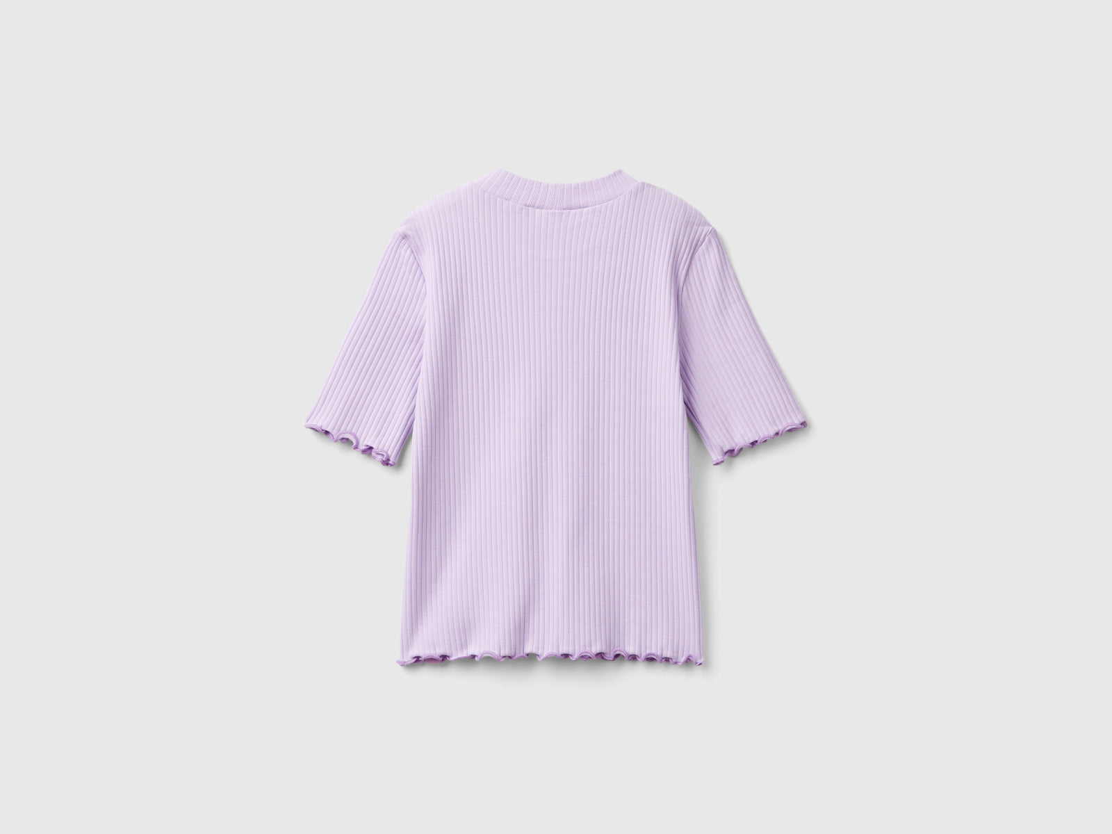 T-shirt lupetto a manica corta da bambina lilla 2 | Benetton Outlet