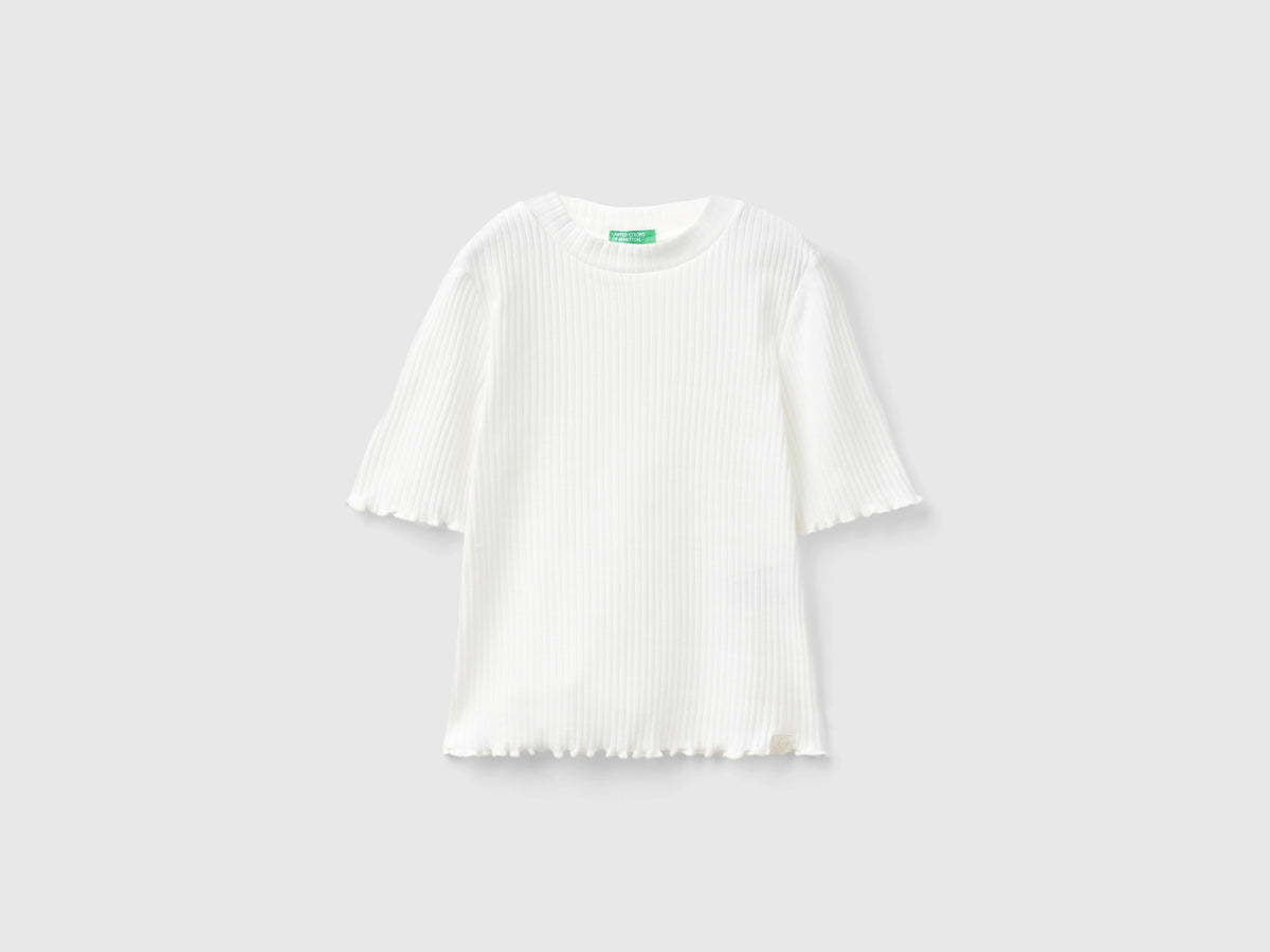 T-shirt lupetto a manica corta