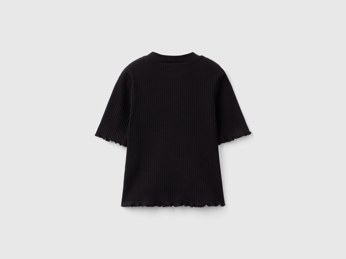 T-shirt lupetto a manica corta