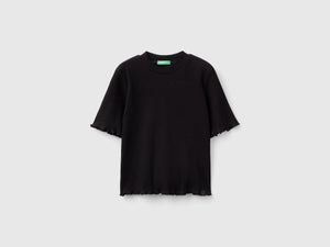 T-shirt lupetto a manica corta