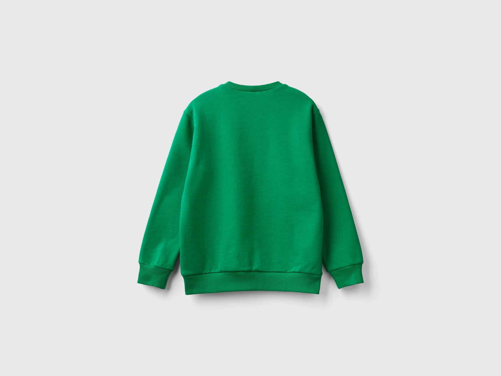 Felpa girocollo con stampa da bambino verde 2 | Benetton Outlet