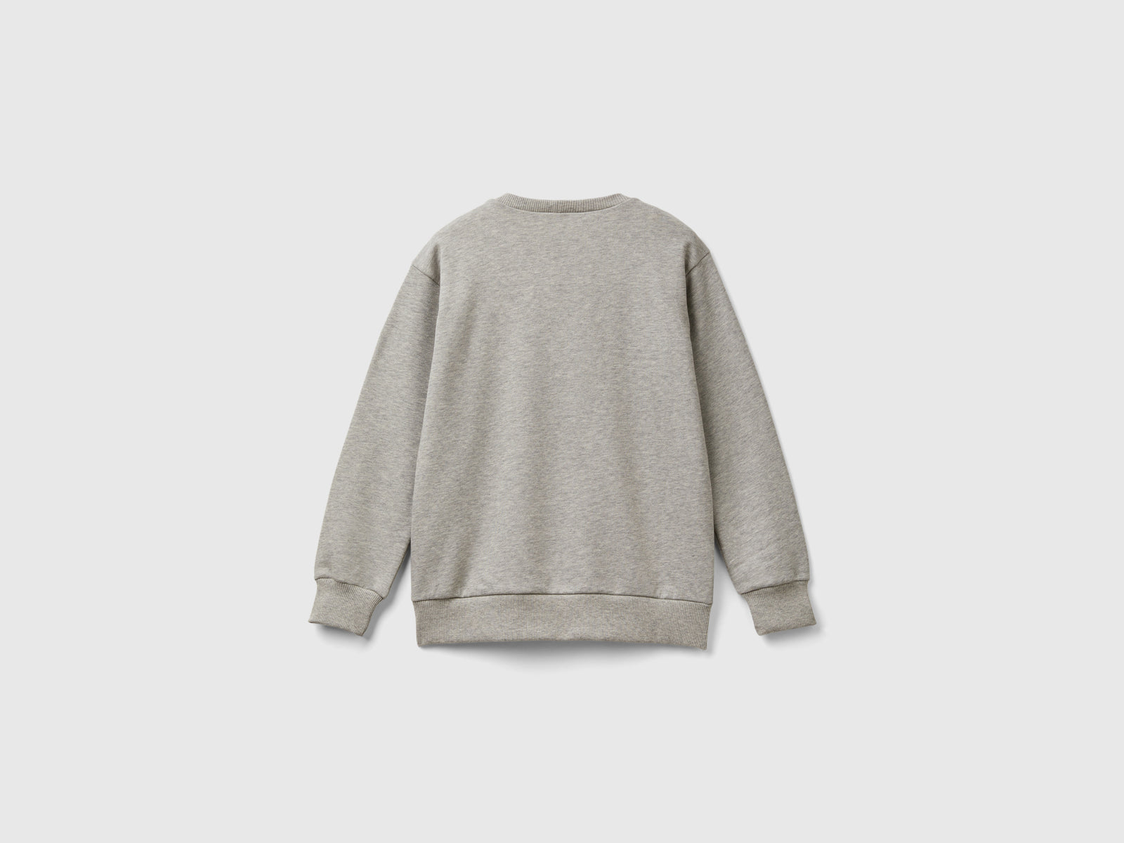 Felpa girocollo con stampa da bambino grigio chiaro 2 | Benetton Outlet