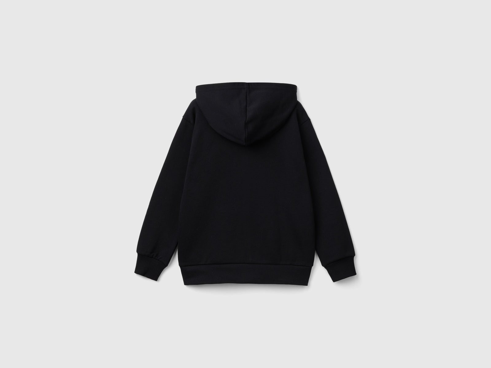 Felpa con zip e stampa da bambino nero 2 | Benetton Outlet