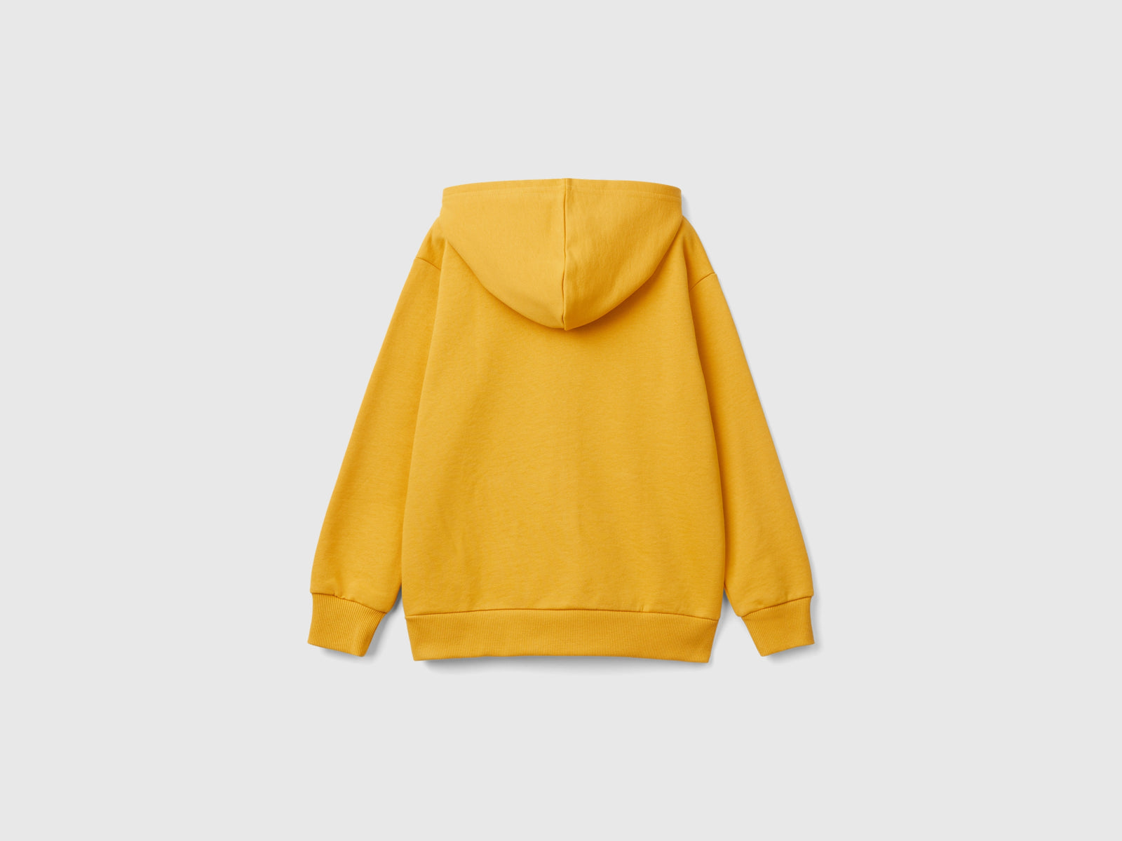 Felpa con zip e stampa da bambino senape 2 | Benetton Outlet