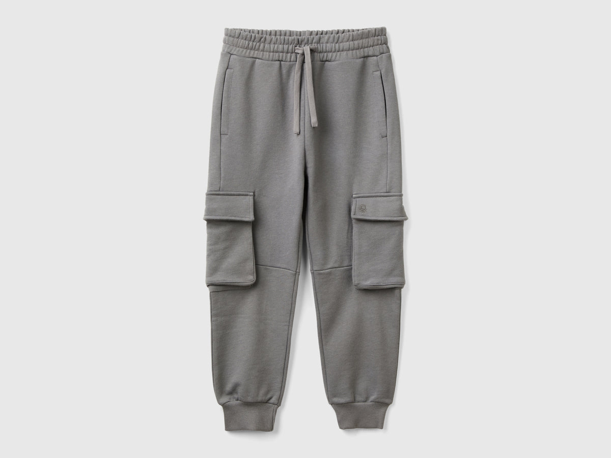 Pantaloni cargo in felpa