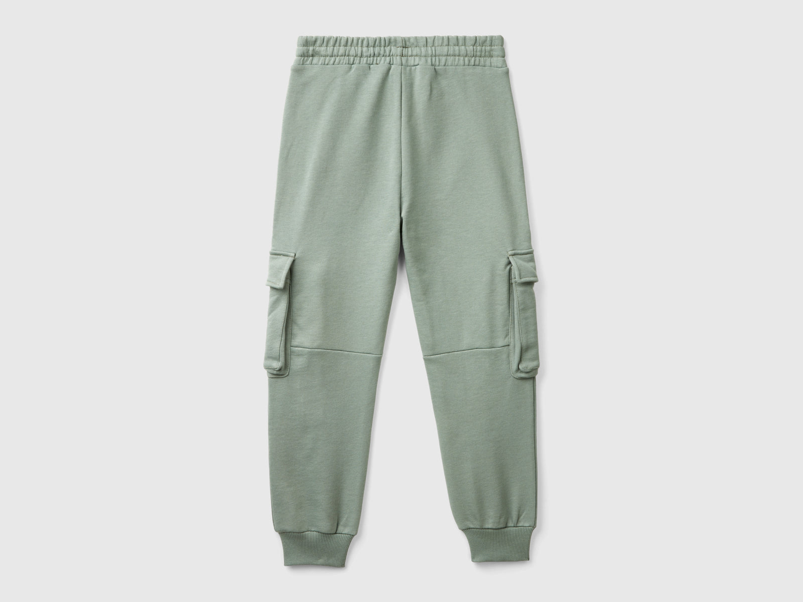 Pantaloni cargo in felpa da bambino verde chiaro 2 | Benetton Outlet