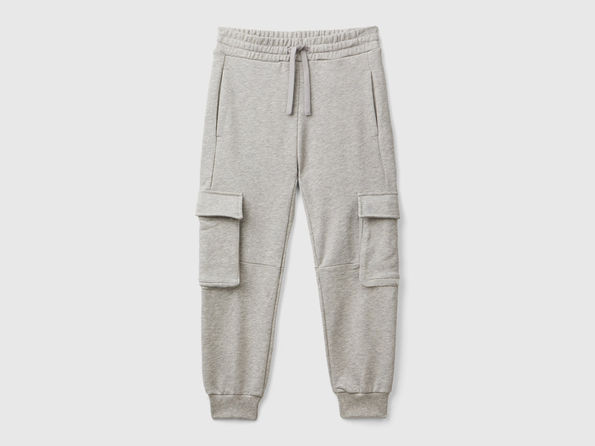 Pantaloni cargo in felpa