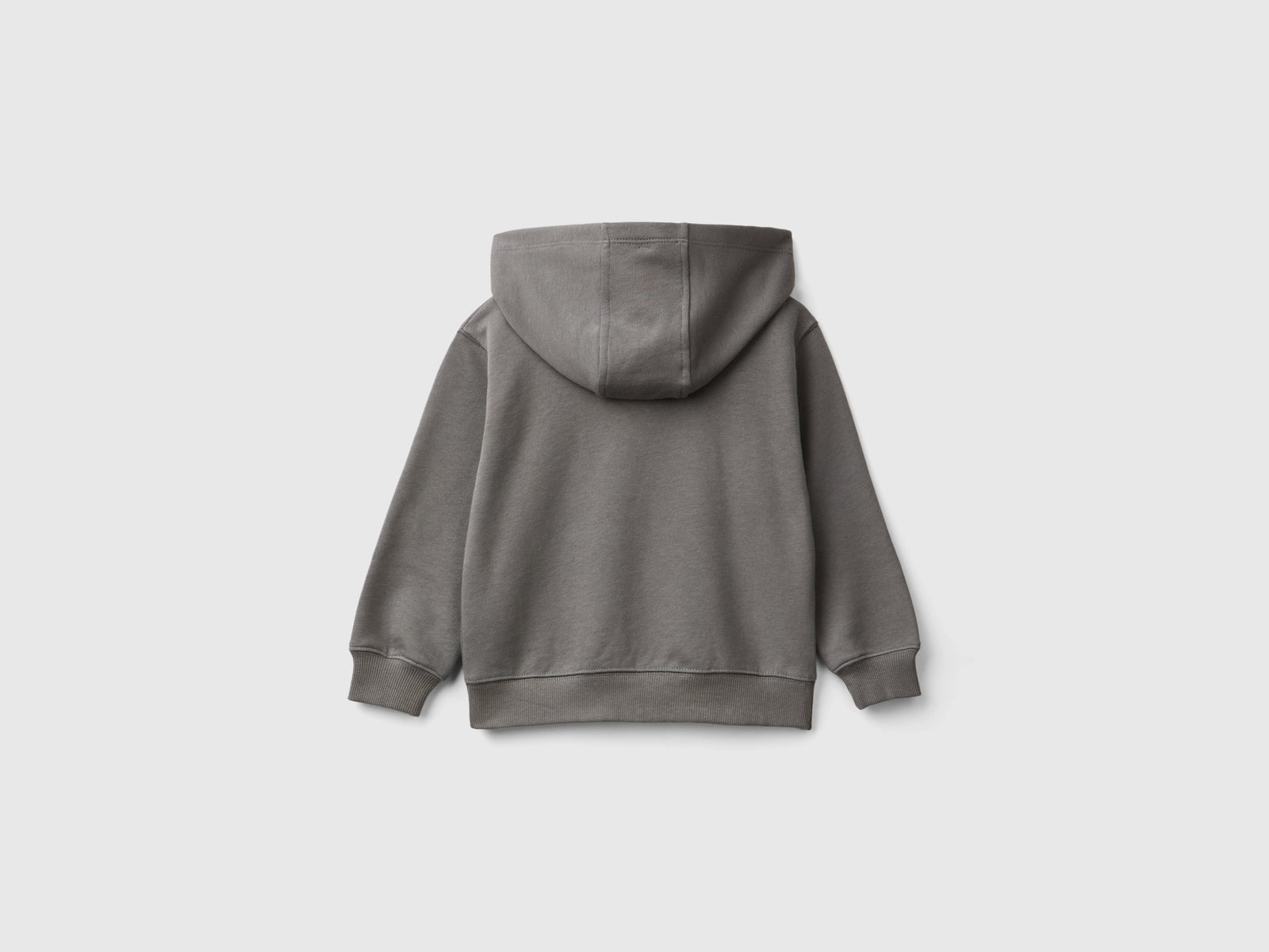 Felpa con zip e stampa da bimbo grigio scuro 2 | Benetton Outlet
