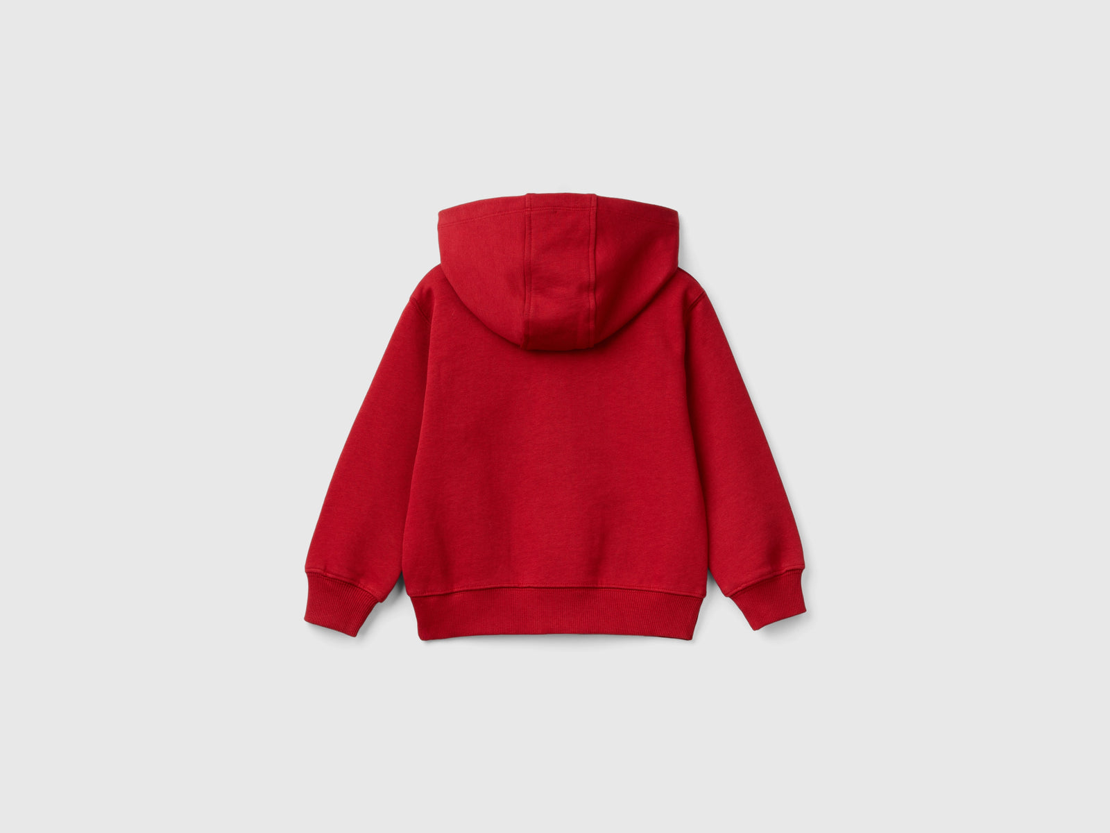Felpa con zip e stampa da bimbo rosso 2 | Benetton Outlet