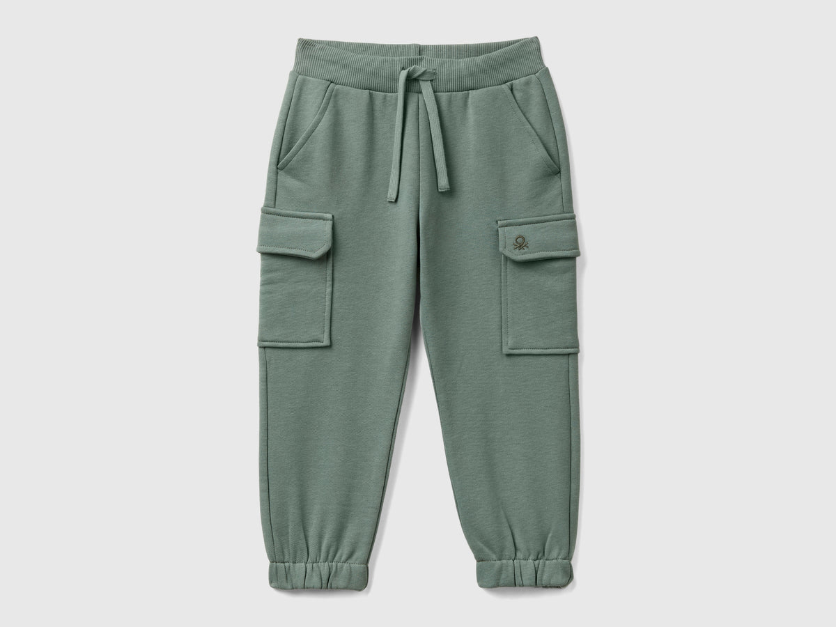 Pantaloni cargo in felpa