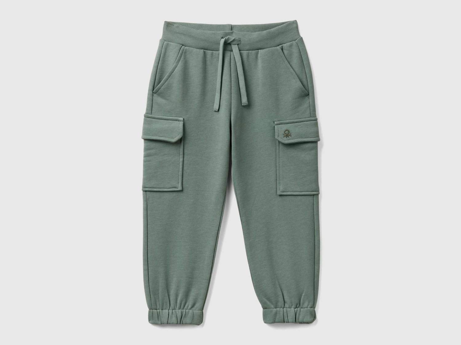 Pantaloni cargo in felpa da bimbo verde chiaro | Benetton Outlet