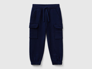 Pantaloni cargo in felpa
