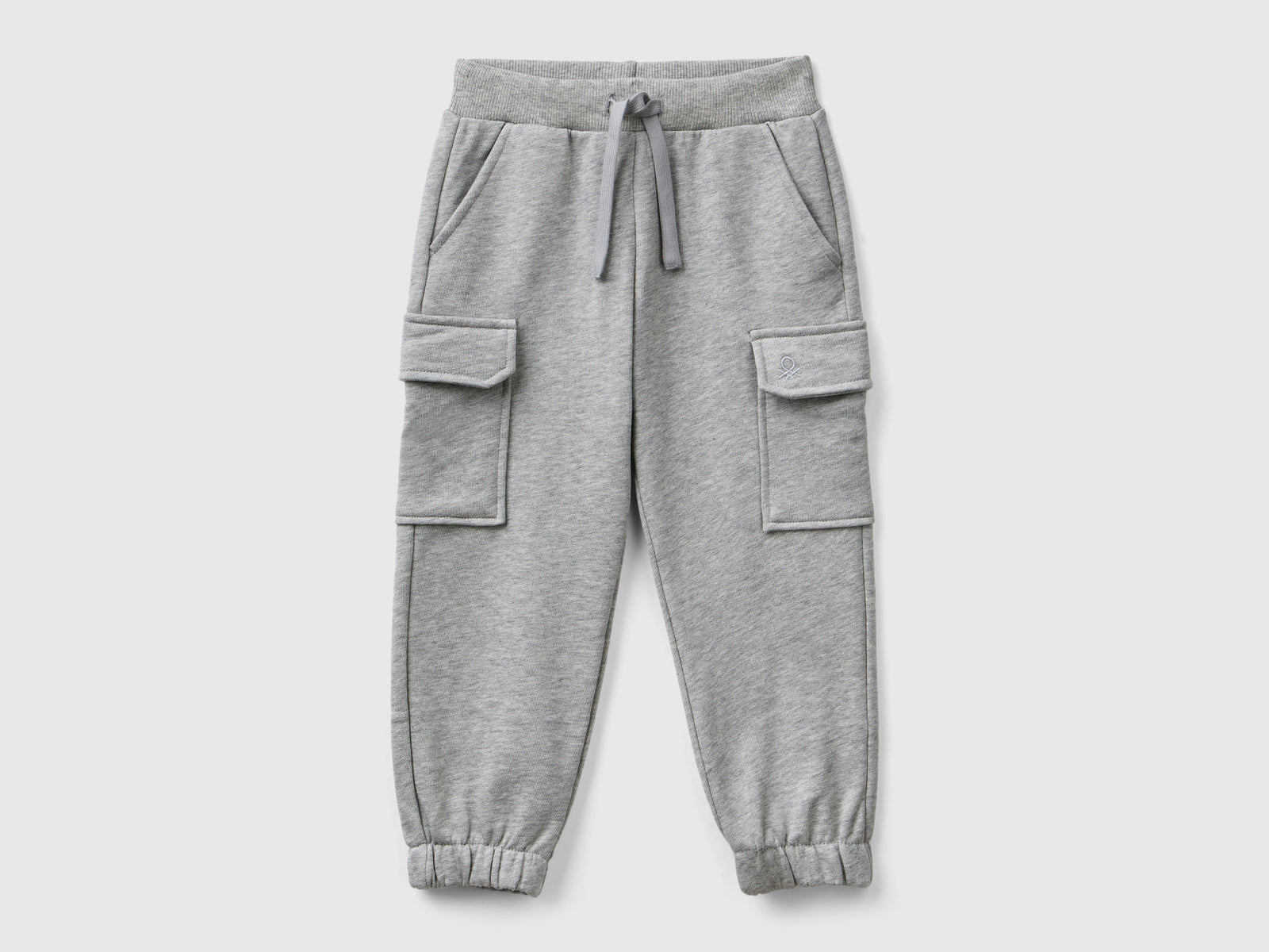 Pantaloni cargo in felpa da bimbo grigio chiaro | Benetton Outlet